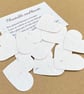 10 White Plantable Seed Hearts 280gsm - WildFlower Biodegradable Eco Friendly