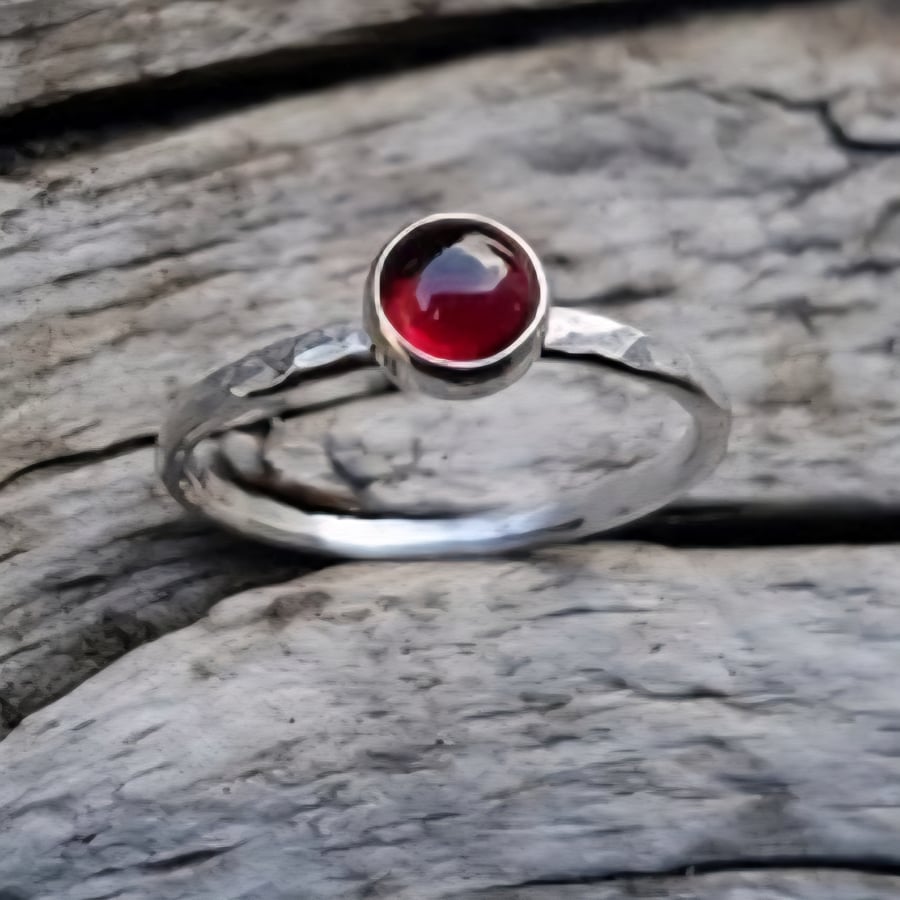 Garnet Stack Ring