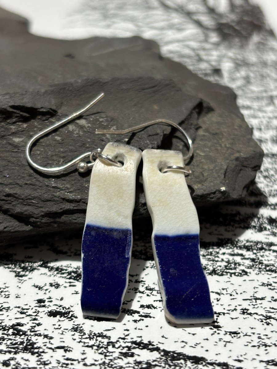 Handmade Earrings, Ceramic, Unique Earrings, Vintage, Eco Friendly Gifts.