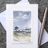 Watercolour. Handpainted Blank Card.