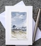 Watercolour. Handpainted Blank Card.