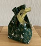 Drawstring Gift Bag, Reindeers and Christmas Trees, Handmade in the UK - Image 2