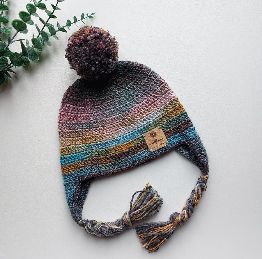 Ladies Women's Crochet Winter Hat Folksy