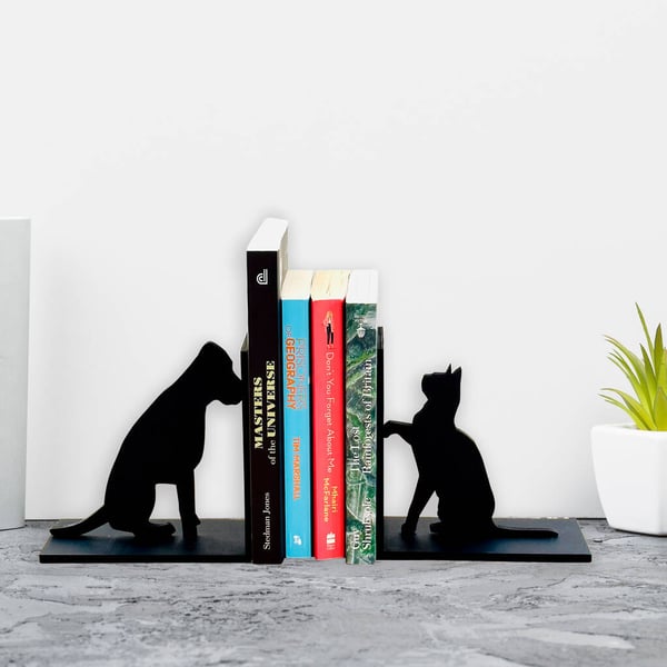 Cat And Dog Bookends