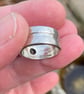 Silver and blue topaz Rill ring UK size O and a half - Image 7