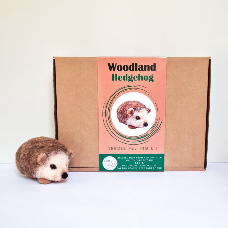 Woodland Hedgehog Felting Kit: Beginner Needle Felting