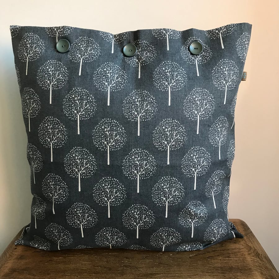 Grey tree cushion