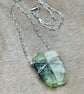 Prehnite and Silver necklace