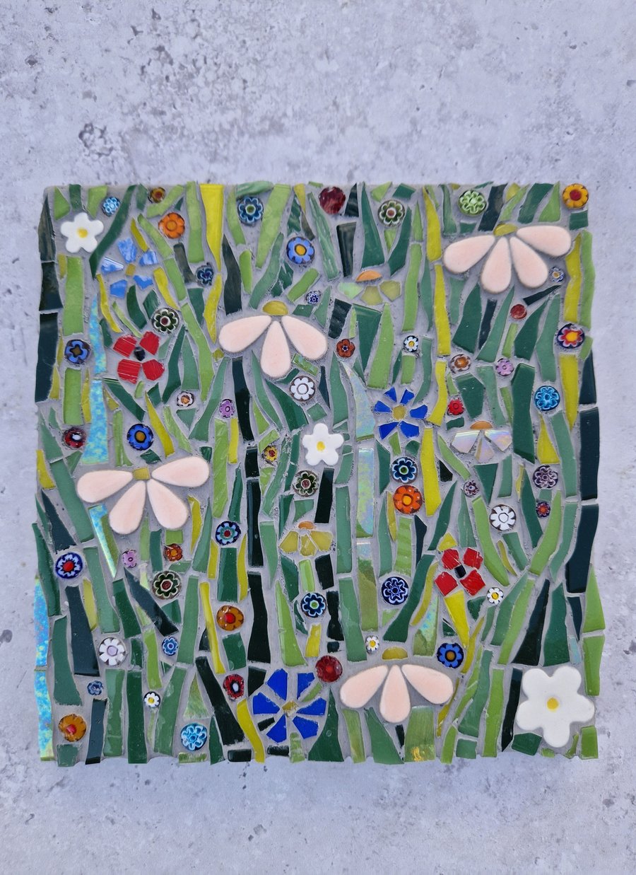 Mosaic Wildflower Meadow, Mosaic Flowers, Flower Mosaic, Wild Flowers 