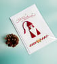Christmas Card with Santa Decoration