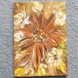 original art hand painted acrylic floral painting ( ref F 397.F1 )