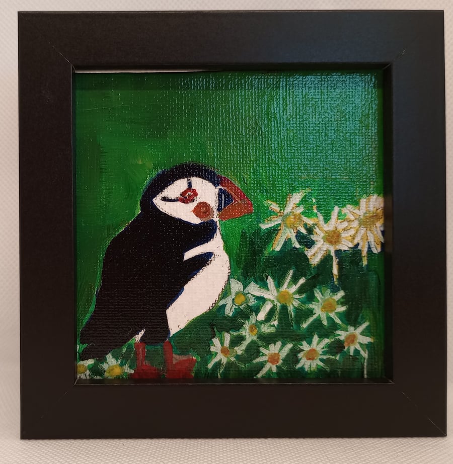 Puffin mini painting