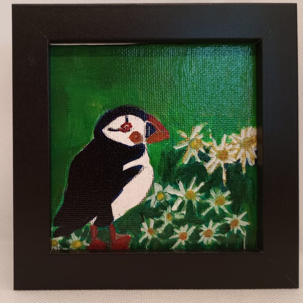 Puffin mini painting