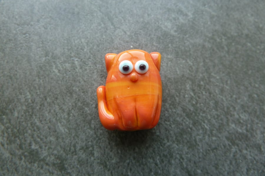 orange cat lampwork