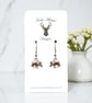 Charm Earrings - Silver Elephant
