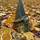 Autumn Stoneware Gonk – Handmade Ceramic Ornament