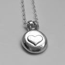 Heart pebble pendant 