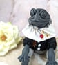 'Rospo', a black porcelain and textile frog imp. - Image 9