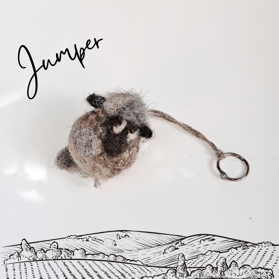 Jumper the Sheep keyring and a pocket-sized stress buddy S