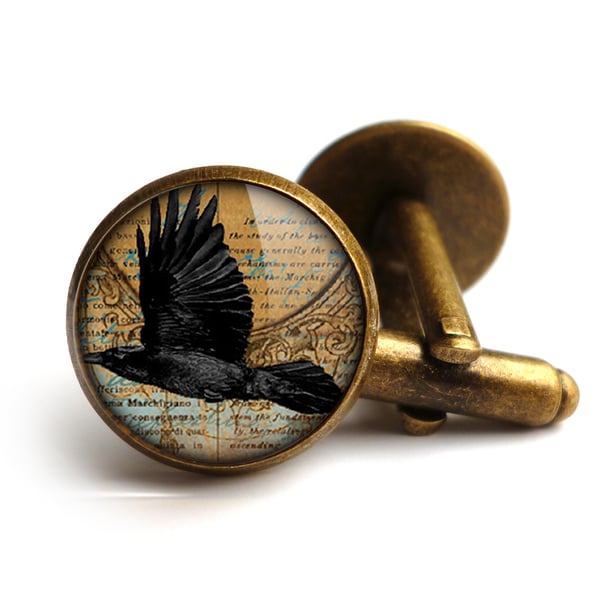 Raven In Flight Cufflinks (RR03)