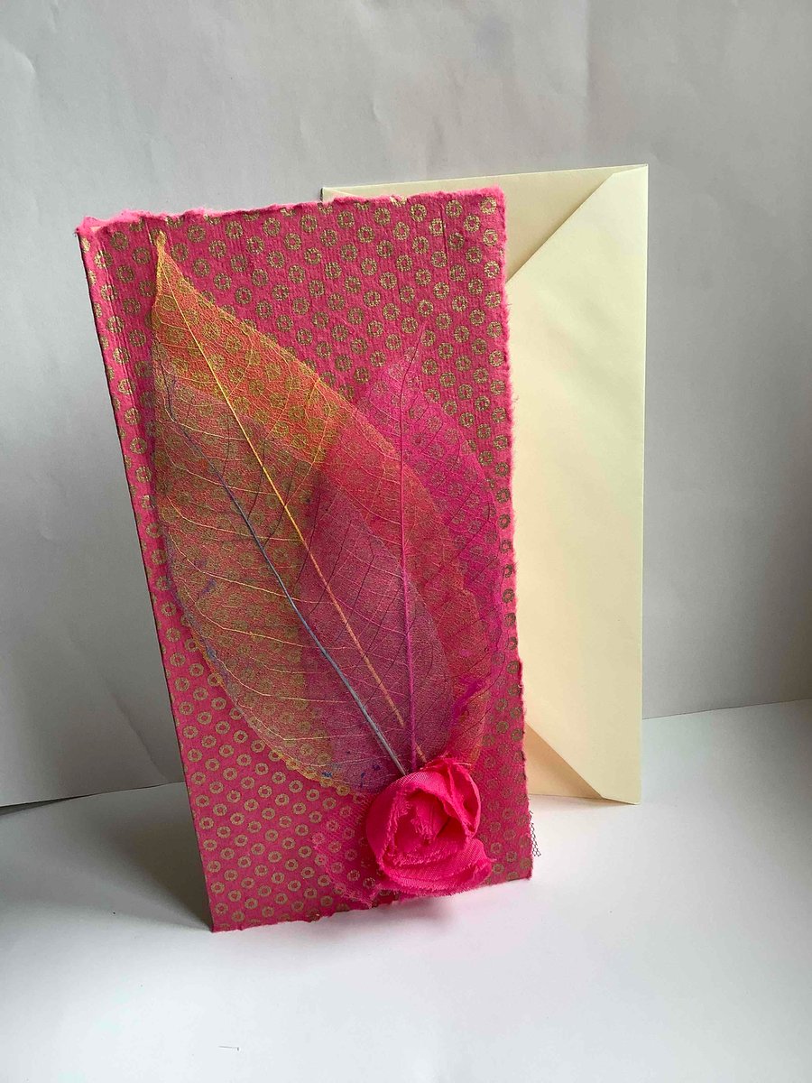 Fragile in pink card