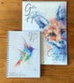 2026 Illustrated Wildlife Art Diary, Hummingbird Watercolour Cover - Image 9