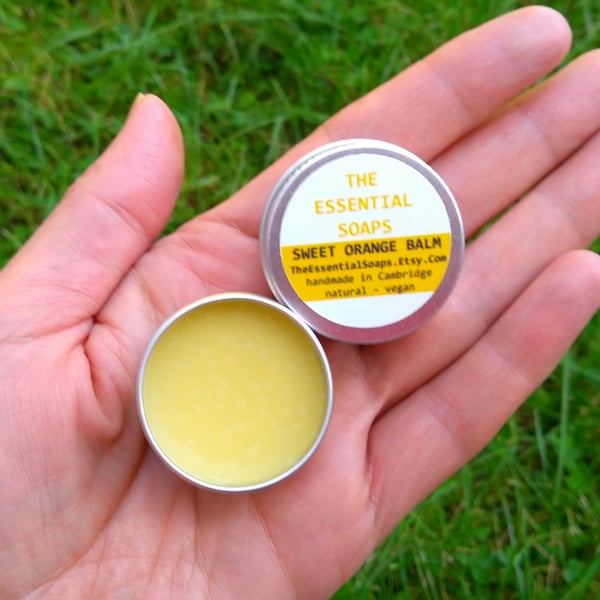 Organic Orange Balm, Lip Balm, Elbow Balm, Vegan Lip Balm, Lip Care, Self Care