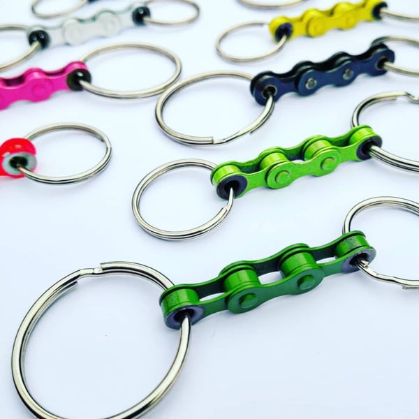 Mountain Bike Keychain Keyring Key Fobs Gift for Cyclist Bicycle Rider made from