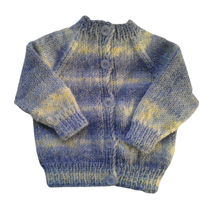 Hand-Knitted Breeze Baby Cardigan - 0-3 months