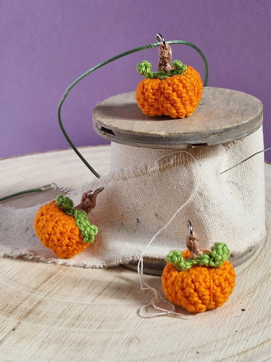 Pumpkin Necklace, Halloween Jewellery, Autumn Accessory, Alternative Jewellery