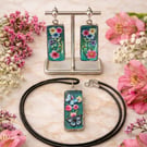 Handmade Floral & Butterfly Resin Jewellery set