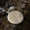 Necklace Silver Tree of Life Pendant with Tiny Genuine Pearl Detail. Silver 925 