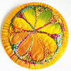 Seconds Sunday Badges - 58mm - Flower Badge - Free Machine Embroidery 