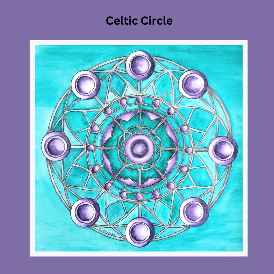 Celtic Circle Original Watercolour Painting
