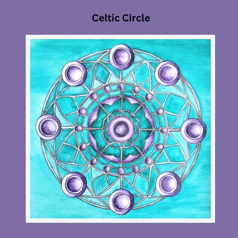 Celtic Circle Original Watercolour Painting