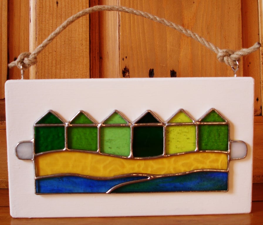 BEACH HUTS WALL PLAQUE