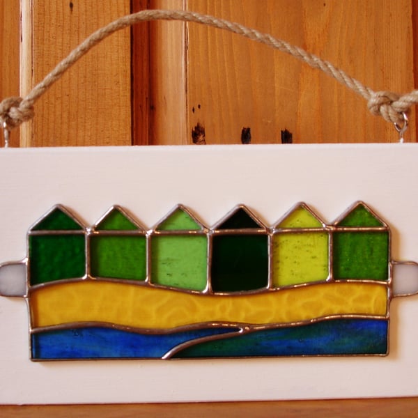 BEACH HUTS WALL PLAQUE