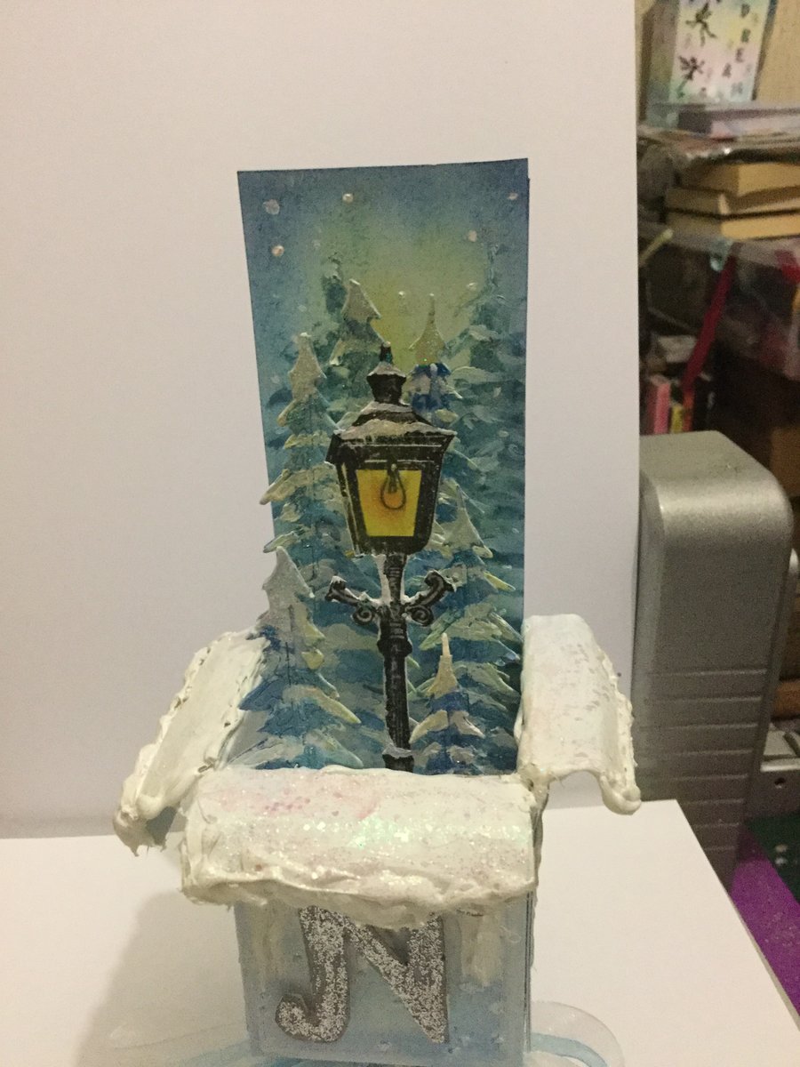 Handmade Luxury Pop-Up 3D Narnia Lampost Themed Card with Envelope