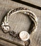 Rustic Multi Strand Beaded Bracelet - Image 1