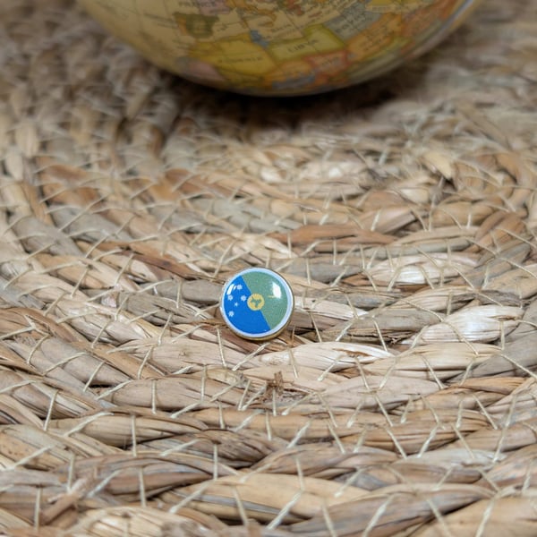 Christmas Island Flag Map Pin – Australia Travel Map Push Pin for Wooden Maps