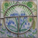 Bluebell Stained Glass Panel