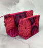 Sea urchin makeup bag, Shells zip bag, 2 size options, Handmade - Image 2