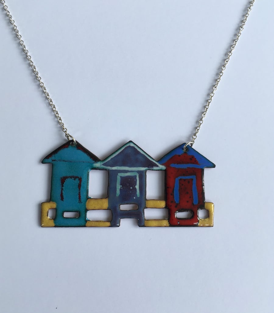 Hand Enamelled Wells-next-the-Sea Beach Huts