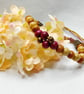 Wood Beaded Bracelet in Brown & Red - Image 5