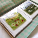 Set of 4 needle felted Seasons greetings card collection