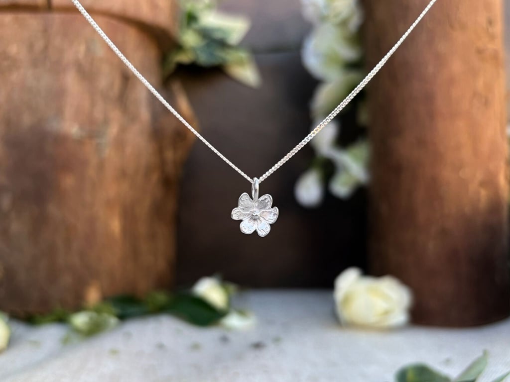 Handmade Silver Blossom Necklace