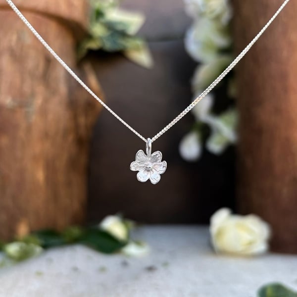 Handmade Silver Blossom Necklace