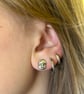 Frozen Charlotte Doll Face Silver Stud Earrings - Image 6