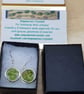 Peridot earrings. August birthstone pendant. Sterling silver circle - Image 5