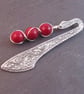 Red Jasper Bookmark, Wire Wrapped Bookmark, Red Bookmark
